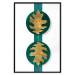 Wall Poster Green Wealth - emerald elements and golden leaves on white 117566 additionalThumb 18