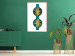 Wall Poster Green Wealth - emerald elements and golden leaves on white 117566 additionalThumb 13