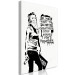 Canvas Art Print Girl with Graffiti (1 Part) Vertical 119166 additionalThumb 2