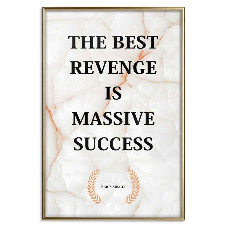 Poster The Best Revenge Is Massive Success - English texts on a marble background 122866 additionalImage 16