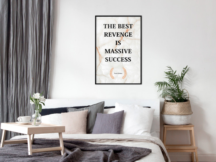 Poster The Best Revenge Is Massive Success - English texts on a marble background 122866 additionalImage 6