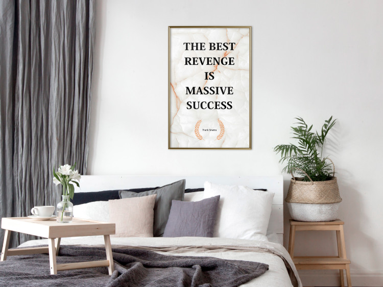 Poster The Best Revenge Is Massive Success - English texts on a marble background 122866 additionalImage 8