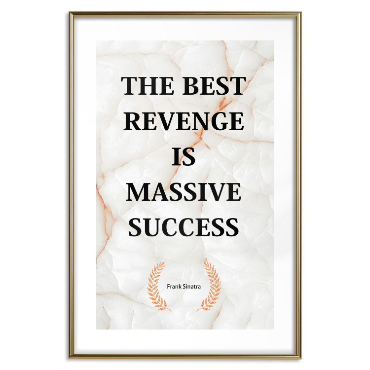Poster The Best Revenge Is Massive Success - English texts on a marble background 122866 additionalImage 14