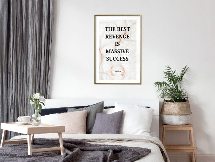 Poster The Best Revenge Is Massive Success - English texts on a marble background 122866 additionalImage 13