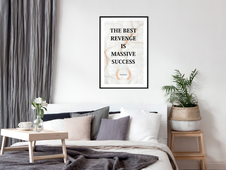 Poster The Best Revenge Is Massive Success - English texts on a marble background 122866 additionalImage 7