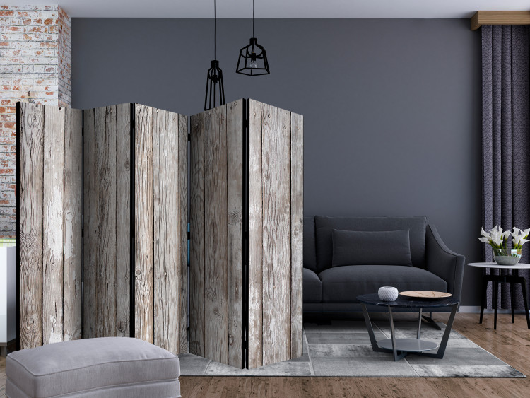Folding Screen Scandinavian Wood II - texture of natural wooden planks 122966 additionalImage 4