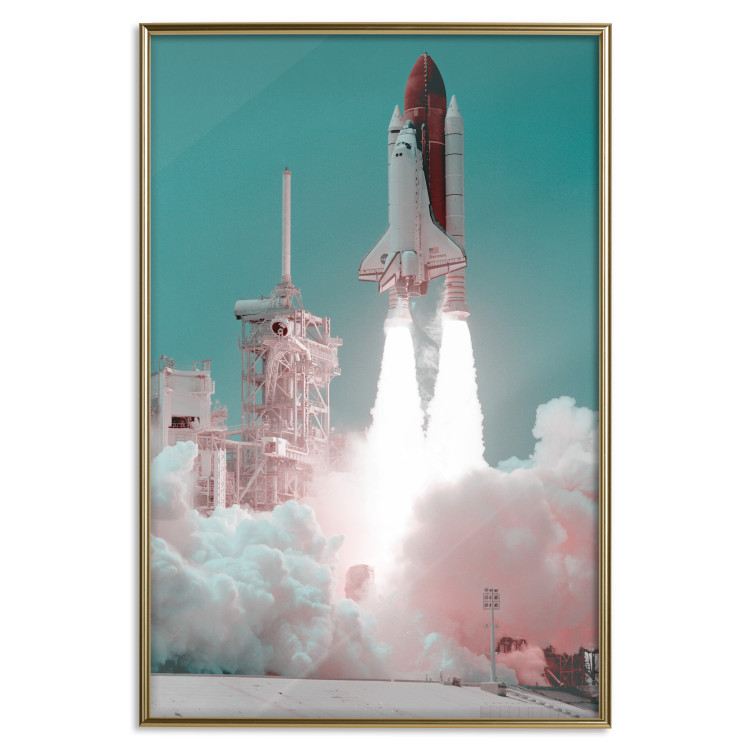 Wall Poster New Era - rocket blasting off into space leaving a large amount of smoke 123166 additionalImage 16