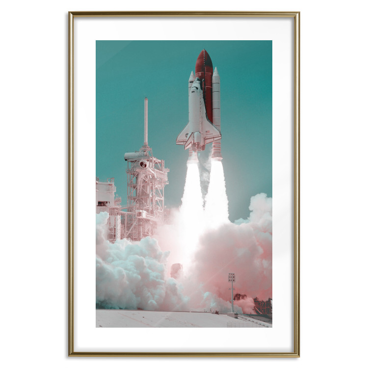 Wall Poster New Era - rocket blasting off into space leaving a large amount of smoke 123166 additionalImage 14