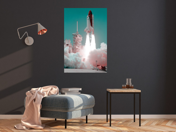 Wall Poster New Era - rocket blasting off into space leaving a large amount of smoke 123166 additionalImage 17