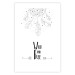 Poster Wild and Free - black and white hanging feathers above English texts 123366 additionalThumb 25