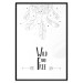 Poster Wild and Free - black and white hanging feathers above English texts 123366 additionalThumb 24