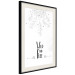 Poster Wild and Free - black and white hanging feathers above English texts 123366 additionalThumb 3