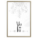 Poster Wild and Free - black and white hanging feathers above English texts 123366 additionalThumb 20