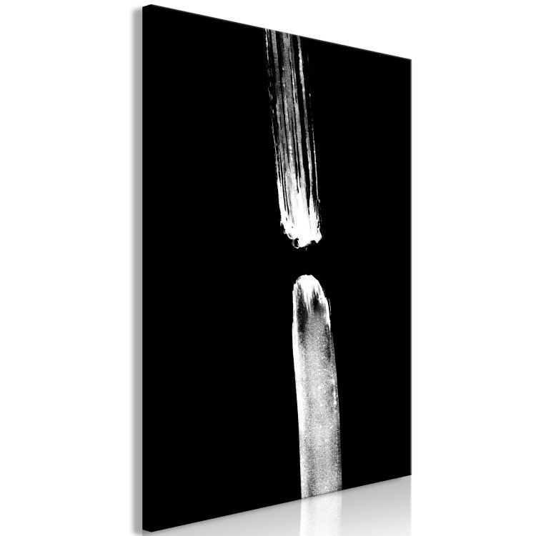 Canvas Art Print Candle light - abstract graphic motif in black and white colour 123666 additionalImage 2