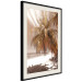Poster Palm Shade - tropical palm landscape against beach backdrop in sepia motif 123766 additionalThumb 3