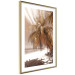 Poster Palm Shade - tropical palm landscape against beach backdrop in sepia motif 123766 additionalThumb 6