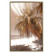 Poster Palm Shade - tropical palm landscape against beach backdrop in sepia motif 123766 additionalThumb 19