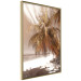 Poster Palm Shade - tropical palm landscape against beach backdrop in sepia motif 123766 additionalThumb 12