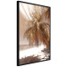 Poster Palm Shade - tropical palm landscape against beach backdrop in sepia motif 123766 additionalThumb 12
