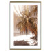 Poster Palm Shade - tropical palm landscape against beach backdrop in sepia motif 123766 additionalThumb 20