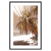 Poster Palm Shade - tropical palm landscape against beach backdrop in sepia motif 123766 additionalThumb 25