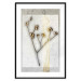 Poster Golden Mistletoe - abstract plant covered in gold on marble background 124966 additionalThumb 15