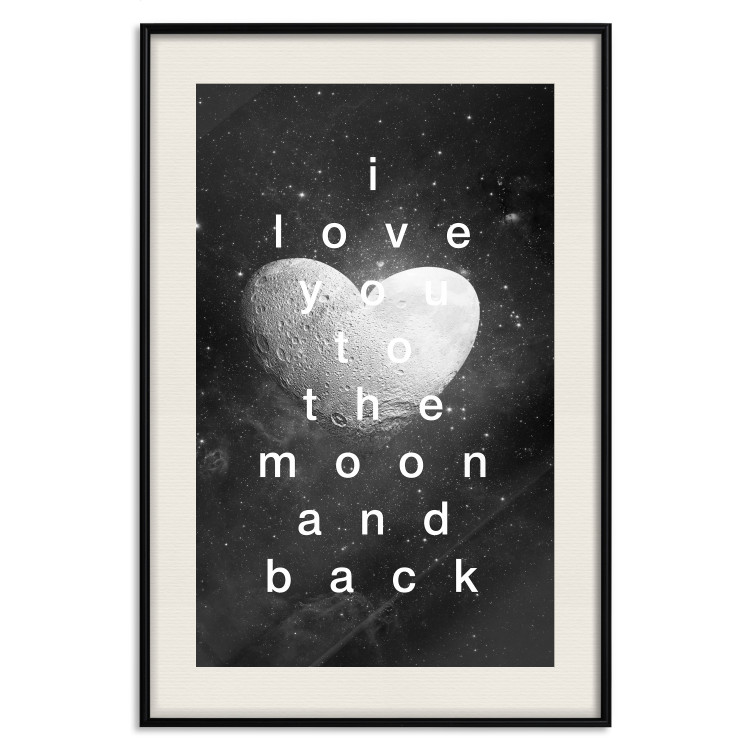 Wall Poster Moonlit Heart - white English text on a cosmic background 125266 additionalImage 18