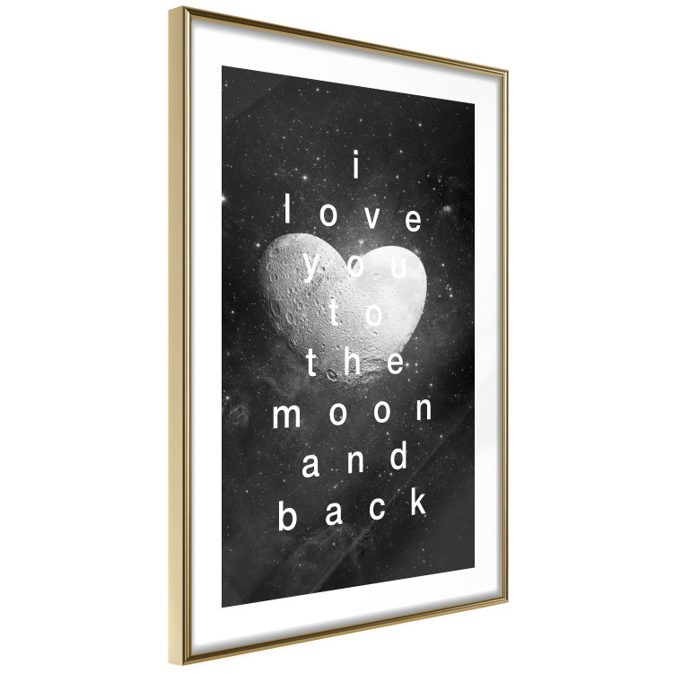 Wall Poster Moonlit Heart - white English text on a cosmic background 125266 additionalImage 8