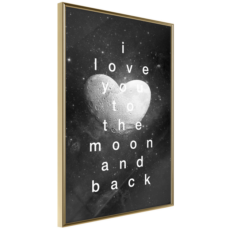 Wall Poster Moonlit Heart - white English text on a cosmic background 125266 additionalImage 14