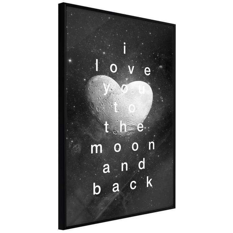 Wall Poster Moonlit Heart - white English text on a cosmic background 125266 additionalImage 12