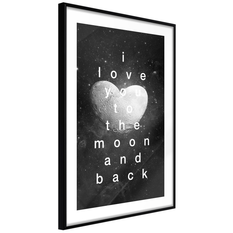 Wall Poster Moonlit Heart - white English text on a cosmic background 125266 additionalImage 11