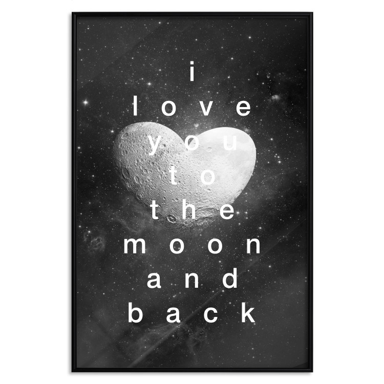 Wall Poster Moonlit Heart - white English text on a cosmic background 125266 additionalImage 18