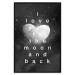 Wall Poster Moonlit Heart - white English text on a cosmic background 125266 additionalThumb 24