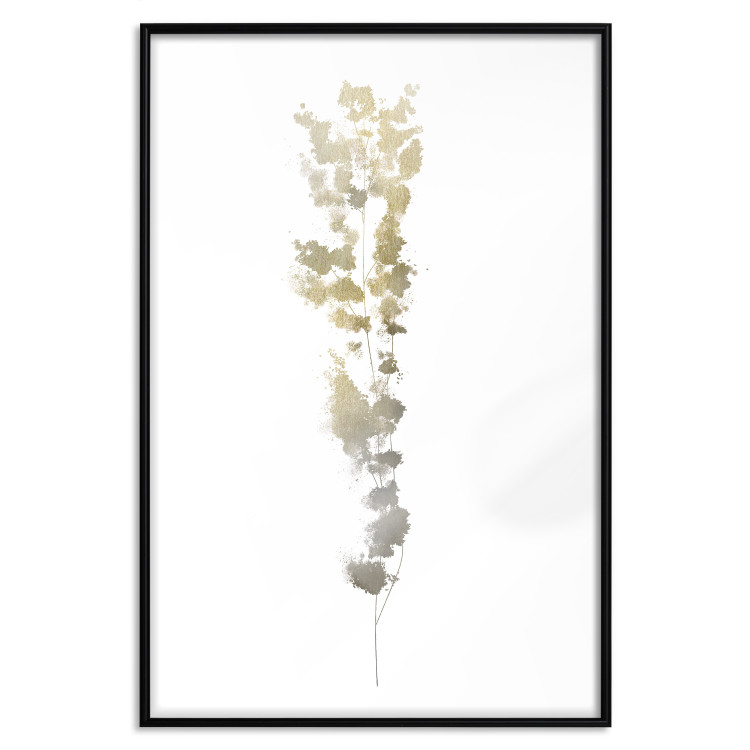 Poster Golden Branch - golden-gray plant on a contrasting white background 125366 additionalImage 25