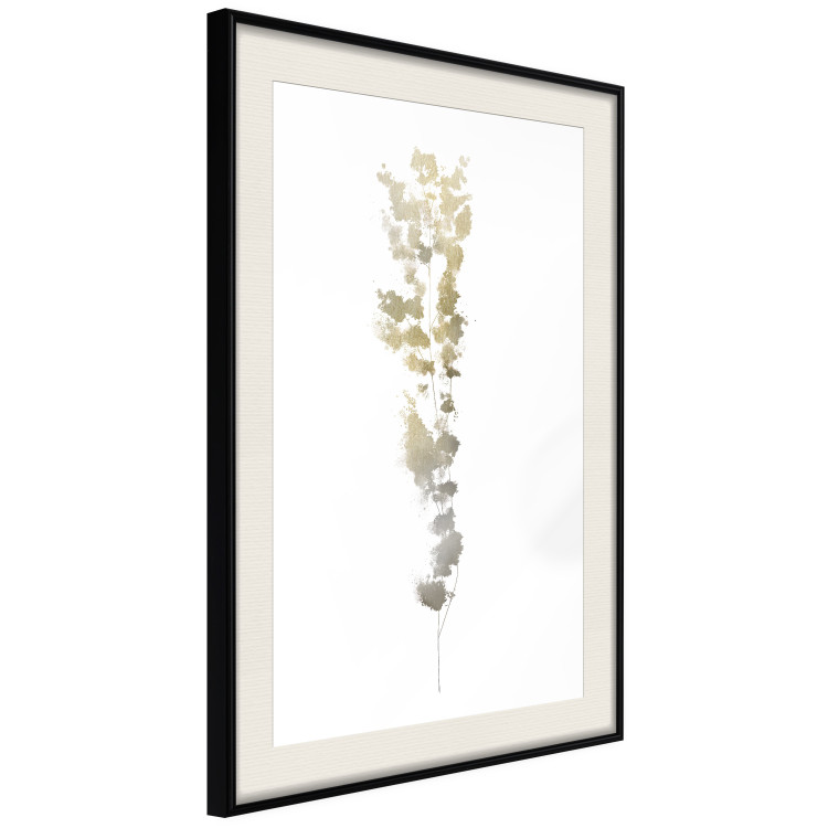 Poster Golden Branch - golden-gray plant on a contrasting white background 125366 additionalImage 3