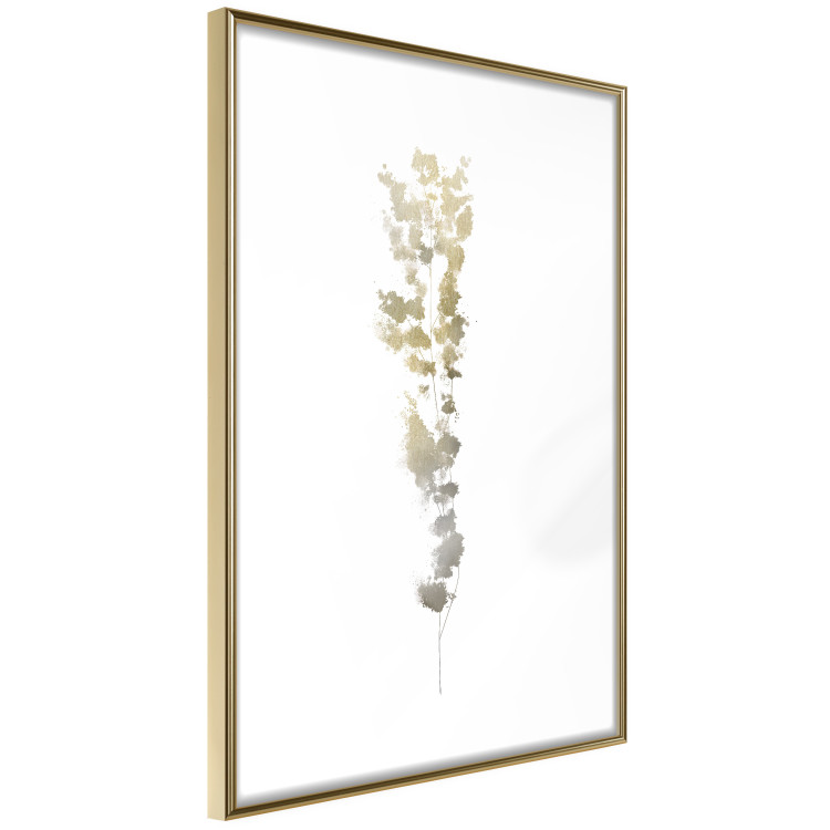 Poster Golden Branch - golden-gray plant on a contrasting white background 125366 additionalImage 6
