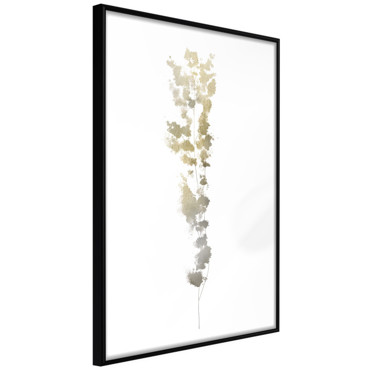 Poster Golden Branch - golden-gray plant on a contrasting white background 125366 additionalImage 10
