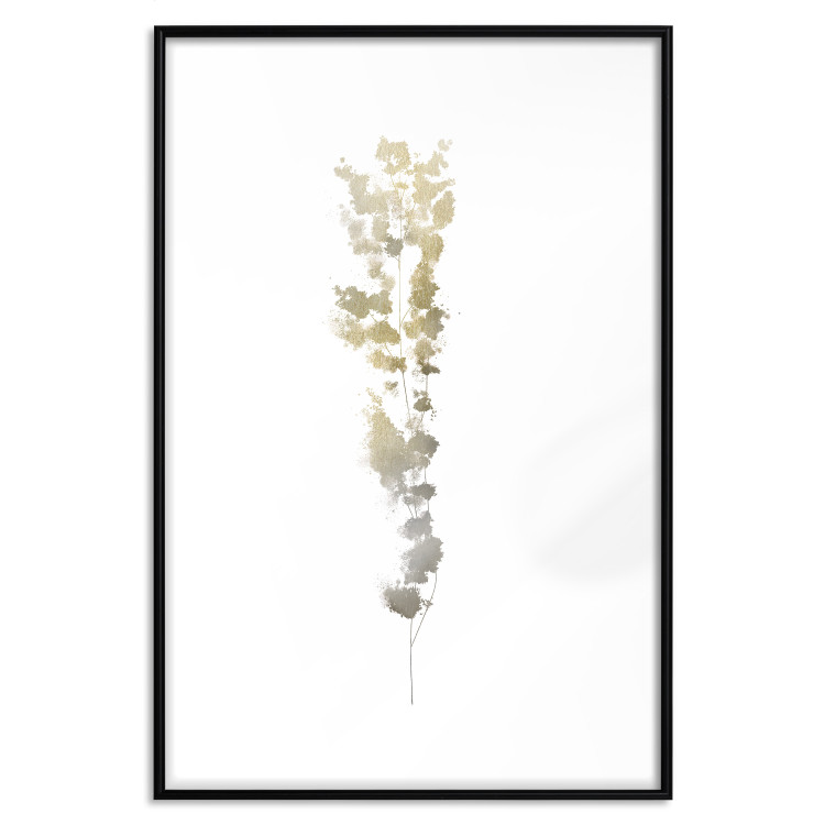 Poster Golden Branch - golden-gray plant on a contrasting white background 125366 additionalImage 18