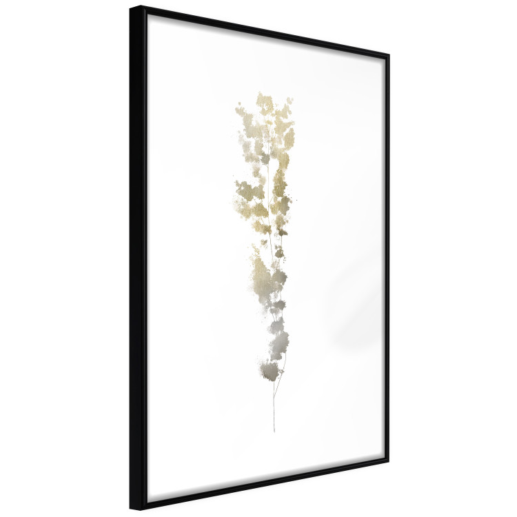 Poster Golden Branch - golden-gray plant on a contrasting white background 125366 additionalImage 11