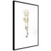 Poster Golden Branch - golden-gray plant on a contrasting white background 125366 additionalThumb 13