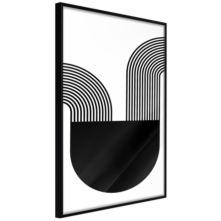 Poster Opera - abstract black figure with multiple lines on a white background 125666 additionalImage 10
