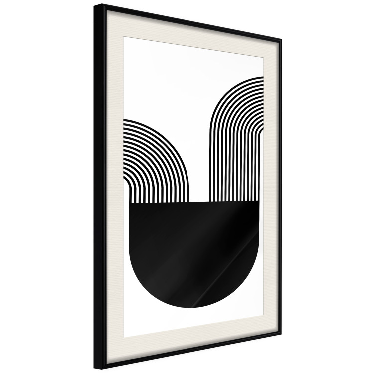 Poster Opera - abstract black figure with multiple lines on a white background 125666 additionalImage 3