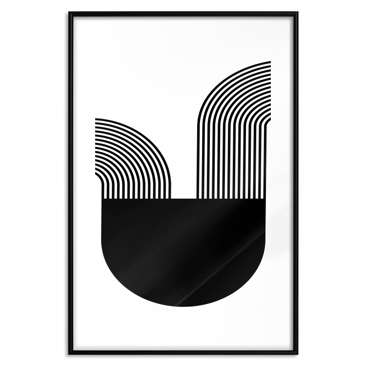 Poster Opera - abstract black figure with multiple lines on a white background 125666 additionalImage 17