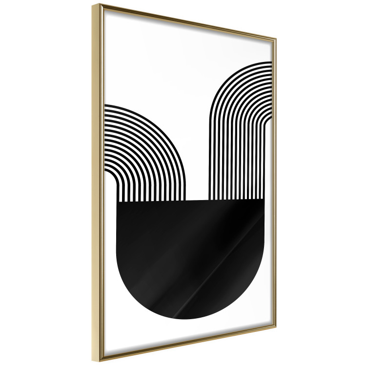 Poster Opera - abstract black figure with multiple lines on a white background 125666 additionalImage 12