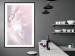 Poster Shining Feather - feather with a water droplet in a pink abstract glow 125866 additionalThumb 9