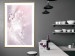 Poster Shining Feather - feather with a water droplet in a pink abstract glow 125866 additionalThumb 13