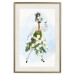 Poster Herbal Girl - abstract woman in skirt with white flowers 127866 additionalThumb 20