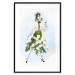Poster Herbal Girl - abstract woman in skirt with white flowers 127866 additionalThumb 16