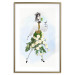 Poster Herbal Girl - abstract woman in skirt with white flowers 127866 additionalThumb 13