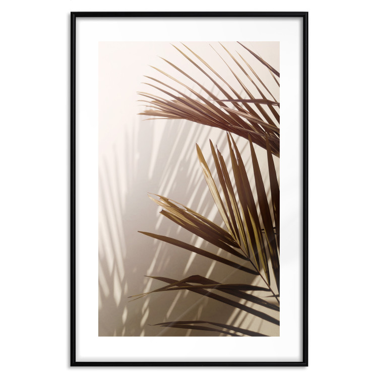 Poster Rhythmic Tones: Sepia - summer composition with tropical palm leaves 129466 additionalImage 15
